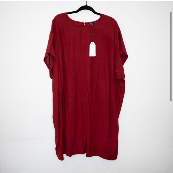 Universal Standard Isabelle Luxe Twill dress in Sandria Red. Size 10/12, NWT. - Picture 5 of 6